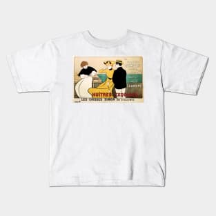 Caisse Simon HUITRES EXQUISES OYSTERS by Leonetto Cappiello Vintage French Art Deco Kids T-Shirt